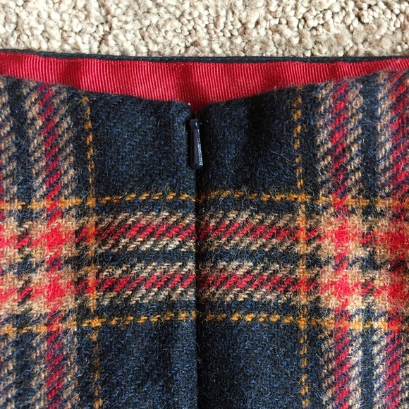 Boden Wool Plaid Pencil Skirt, Like New - Picture 2 of 4